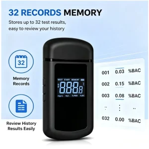 Digital Alcohol Breathalyzer Alcohol Tester Portable BAC Meter Semiconductor Sensor Alcohol Detector