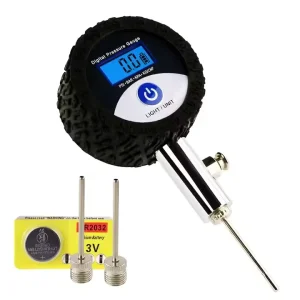 Digital Ball Pressure Gauge with Rubber Sleeve, 100 PSI, Backlight