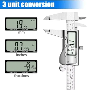 Digital Caliper Measuring Tool Stainless Steel Digital Micrometer with Large LCD Screen Easy Switch From Inch Metric 12inch300mm