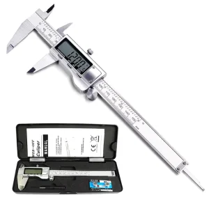 Digital Caliper Measuring Tool Stainless Steel Vernier Caliper 0 150mm 6 Inch Caliper Measuring Tool with Large LCD Screen