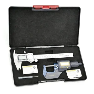 Digital Caliper and Micrometer Set 6″ 150MM Caliper and 1″ 0-25mm Outside Micrometer Measuring Tool Kit