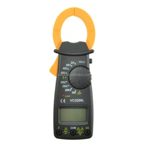 Digital Clamp Meter LCD AC DC Multimeter Voltmeter Ohmmeter Ammeter VC3266L with HOLD Function