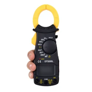 Digital Clamp Meter with 20mm Opening 1000A AC Current Temperature and Continuity Testing Power Live Wire Test DT3266F