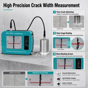 Digital Crack Gauge for Building, Road, Bridge, and Concrete Diagnosis with 2.5 m Cable Kit
