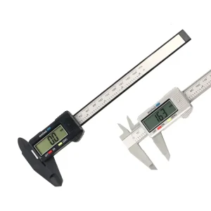 Digital Display Vernier Caliper Carbon Fiber Plastic 0-150mm Measuring Range