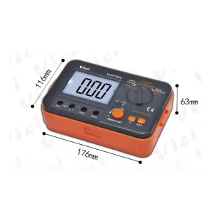 Digital Earth Ground Resistance Tester 3 Wires for Precise Soil Resistance Measurement VC4105A