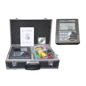 Digital Earth Ground Resistance Tester Portable Grounding Resistance Soil Meter for Ground Rod and Electrical Safety Test