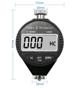 Digital Hardness Tester Shore A/D/C 0-100H for Rubber Plastic Sponge and Acrylic