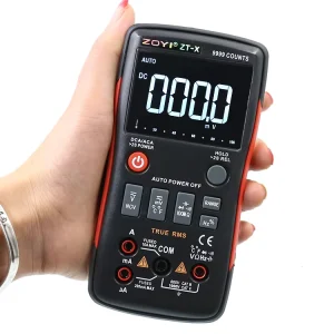 Digital Multimeter 9999 Count, 1000V, 10A, Auto/Manual Range with LCD Display