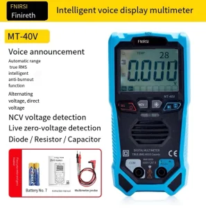 Digital Multimeter High Precision 0.01% Accuracy Digital Display Voice Broadcast Smart Features Home