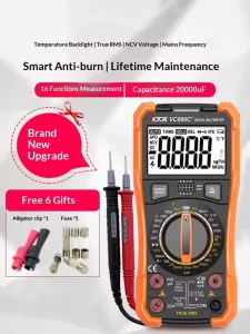 Digital Multimeter VC890C High Precision Automatic Intelligent Multi Function Electrician Maintenance Meter 3kg