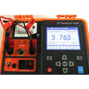 Digital Rechargeable 10A Transformer Winding Cable Milliohm Meter DC Resistance Tester 0.1 Resolution