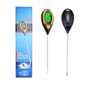 Digital Sensitive 4 in 1 Soil Tester Measures Light/PH/Moisture/TEMP for Gardening