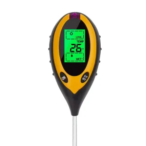Digital Soil Tester Moisture Temperature Meter Soil Survey Instrument Acidity Alkali Meter 4 in 1 Soil PH Meter for Plants Crops