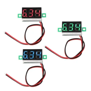 Digital Voltmeter 0.36inch 2 wires DC 2.50 to 32.0V LED Volt Meter Voltage Gauge