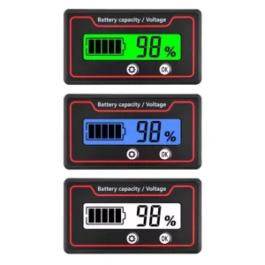 Digital Voltmeter Voltage Tester Meter 12V 24V 48V 72V Lead Acid Lithium Battery Capacity Indicator for Cars and Motorcycles