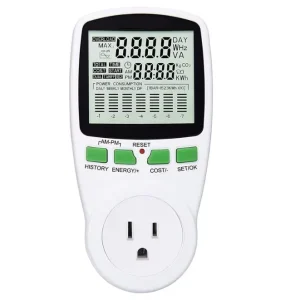 Digital Wattmet Power Meter Energy Meter Voltage Wattmeter Power Analyzer Electronic Energy Meter Measuring Outlet Socket US EU