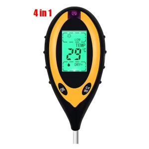 Digital pH Soil Meter Garden 4 in 1 Soil Moisture Tester