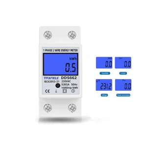 Din Rail Digital Energy Power Meter Display Wattmeter Power Electric Energy Meter Electrical Meter Digital AC 230V 50Hz