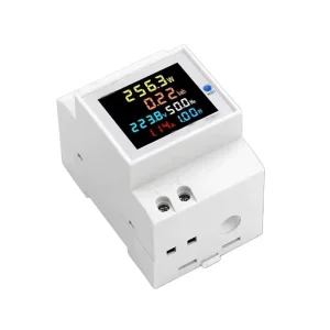 Din Rail Single Phase Digital Energy Meter Multi function Voltage Current PF Frequency KWH Watt Hour Power Monitor