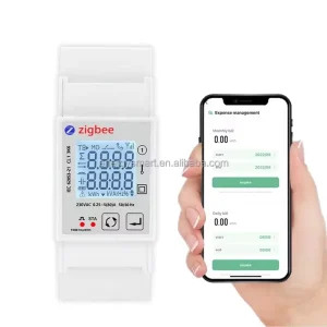 Din Rail Single Phase Smart Home Tuya Zigbee Multi Tariff Function LCD Energy Meter Electric Meter Power Meter kWh Meter