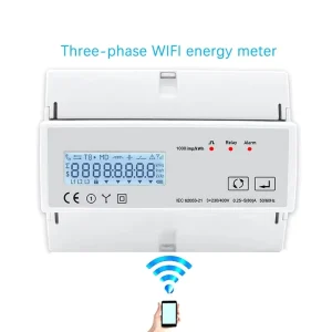 Din Rail Tuya Wifi Multi function LCD Display Three Phase Direct Energy Meters Electric Meters Power Meters Class 1.0 Accuracy