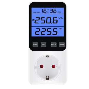 Display Power Consumption Meter EU Data Logger Current Power Meter