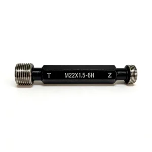 Double-Headed Metric Thread Plug Gauge, GCR15 Steel, H7 Bore, 0.01mm Precision