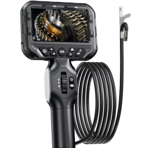 Dual Lens 360 Articulating Industrial Endoscope High definition Borescope Inspection Camera Automotive Repair Pipeline