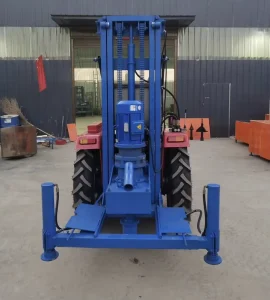 Dual purpose 100m 150m Diesel Wheeled Mining and Water Well Drilling Rig