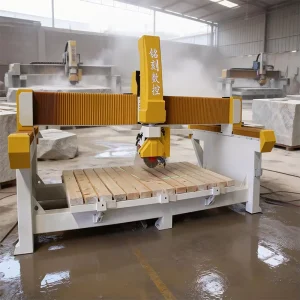Durable and Safe 4 Axis CNC Milling and Cutting Granite Bridge Saw Machine with Motor Mingke Brand