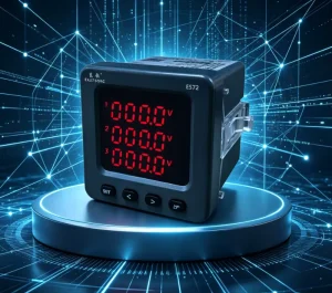 EASTSONG ES72 Three Phase Multifunctional Power Meter 0.5 Class kWh Four-Quadrant Active Reactive Power Factor RS485 Modbus
