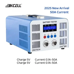 EBC-A50L Digital 5V 50A Battery Tester for Lithium 21700 and LiFePO4 Batteries with PC Firmware