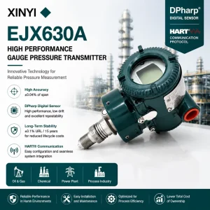 EJX630A Gauge Pressure Transmitter DPharp Sensor Technology Original New Pressure Sensor 4 20mA Smart Transmitter