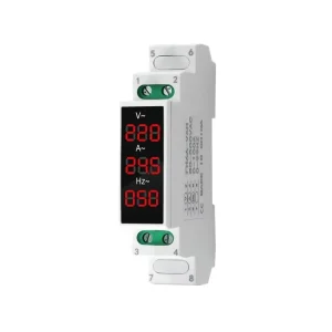 ELEWISE 1P Mini Din Rail Digital Single Phase Voltage Meter Ampere Meter with Frequency Measurement Ammeter Current Meter