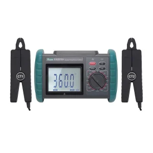 ES2010+ Clamp Phase VA Meters AC 0.0mA 20A 0.00V~600V AC DC Voltage Digital Double Clamp Ampere Voltage Meter