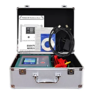 ES3070 Handheld DC Winding Resistance Tester Digital Micro-Ohm Meter 5A/10A Grounding Continuity Detector 500V