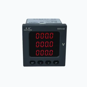 ES72 U3 Industrial Three Phase Digital Voltmeter 0.5 Grade High Accuracy LCD Display Panel Mount Voltage Meter
