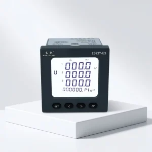 ES72Y U3 Three Phase LCD Voltmeter 85 265V AC DC Digital Panel Voltage Meter for Electrical Distribution Switchgear