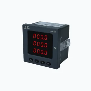 ES96 U3 Three Phase AC Voltage Power Meter Panel Mounted 0.5 Class Red LED IP65 RS485 Modbus RTU