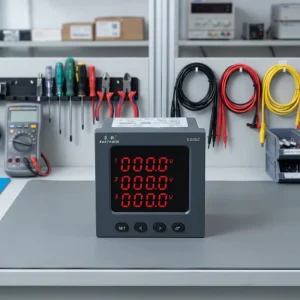 ES96Z 96mm Three Phase Panel Meter 0.5S Class kWh Harmonic Maximum Demand Active Reactive Power Factor RS485 Modbus IP65