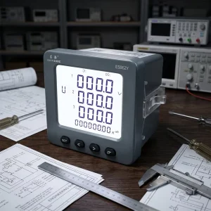 ES96ZY Three Phase Multifunction Power Meter 0.5S Class kWh Active Reactive Power Factor Harmonic RS485 Modbus RTU IP65