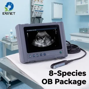 EURVET Smart Animal Ultrasound Scanner with 180 Degree Flippable Touch Screen for Vet Clinics