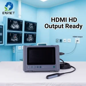 EURVET Veterinary Digital Ultrasound System T1 with HDMI HD Video Output and TF Card Storage