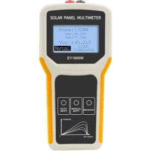 EY1600W LCD MPPT Solar Panel Multimeter Solar Panel Tester Smart Current Tester Voltage Tester Digital Power Meter VOC
