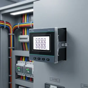 EastSong ES96Y-U3 96x96mm Three Phase Digital Voltmeter LED Display RS485 Modbus/TCP Panel Meter 0.5 Class Accuracy IP65