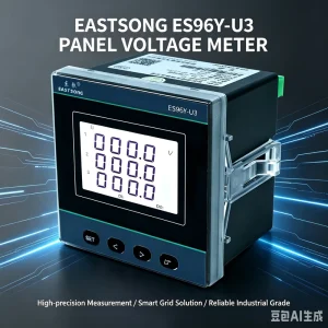 EastSong ES96Y-U3 Three Phase Digital Voltmeter 0.5 Grade High Accuracy LCD AC Voltage Meter IP65 MODBUS RTU Industrial Power