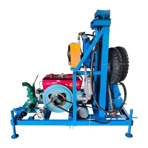 Electric Hydraulic Small Well Drilling Rig 200m Max Depth Water Drill Machine with Pump & Engine Core Components