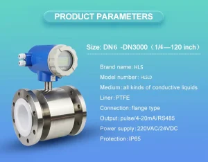 Electric Modbus RTU Digital Stainless Steel Electromagnetic Flow Meter DN40 4 20mA IP65 IP68 for Liquid Gas Air Oil OEM