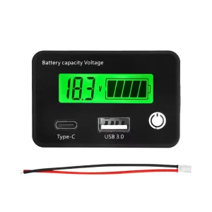 Electric Vehicle Energy Meter Voltage Meter Display Battery Voltage Meter Head Universal Reverse Protection